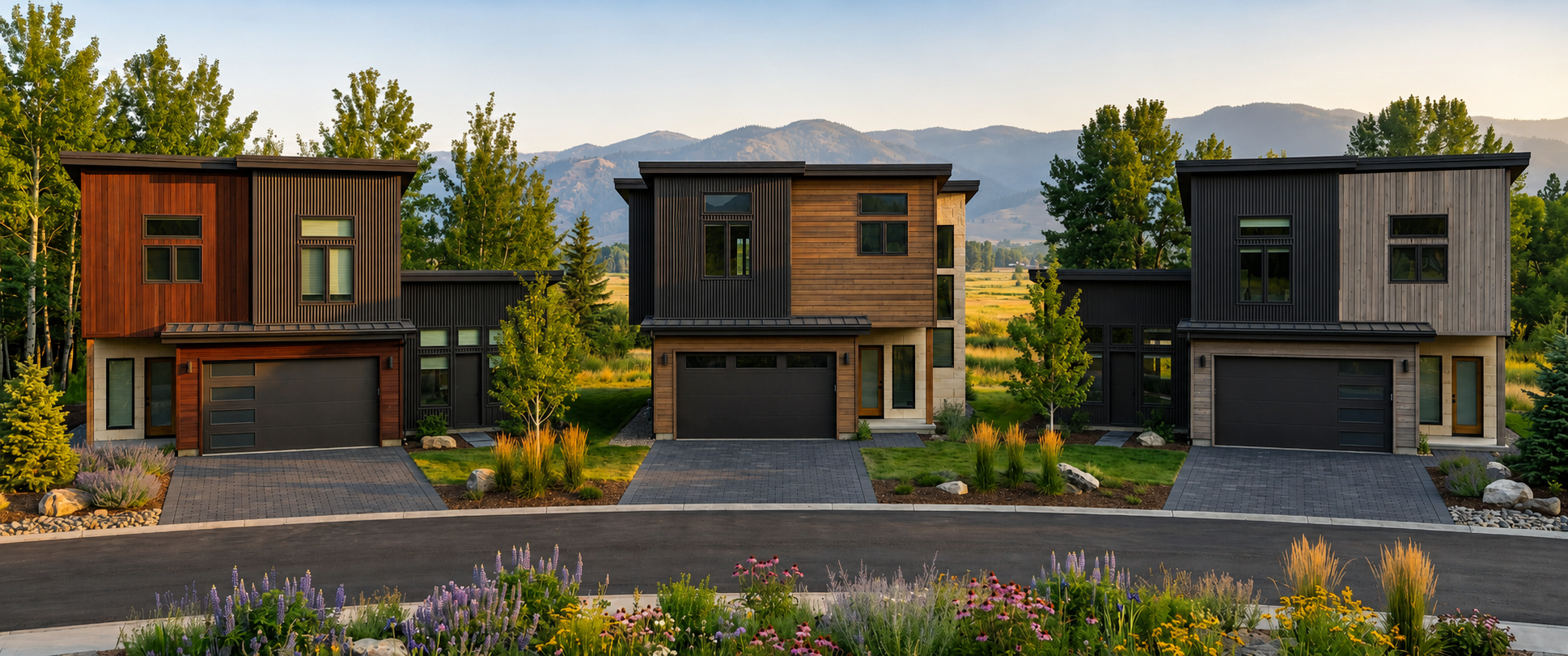 Tailwater — three-home boutique development, Old Hailey, Idaho